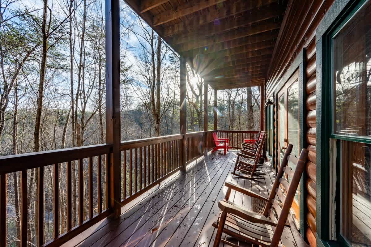Lower deck rockers and twin double adirondacks