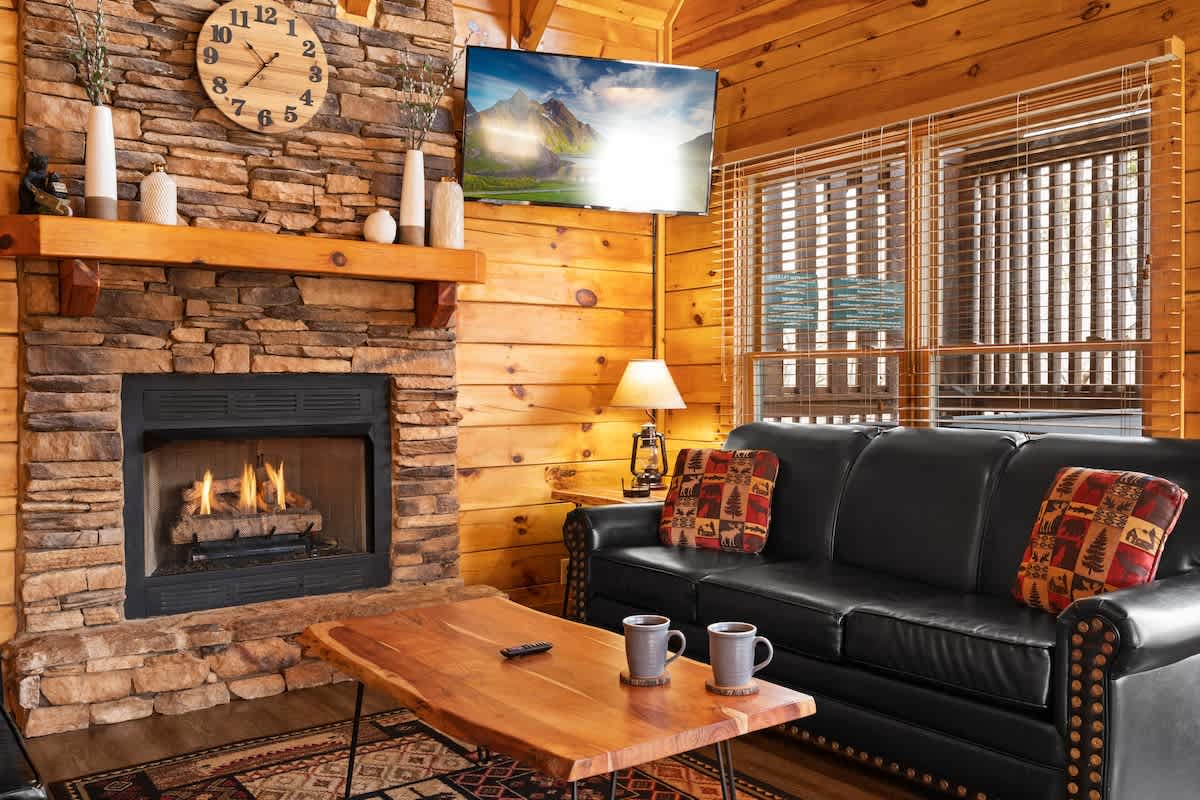 Warm and cozy living room area!