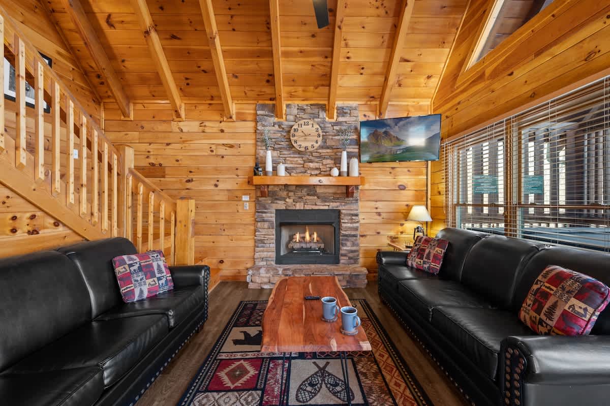 Warm and cozy living room area!