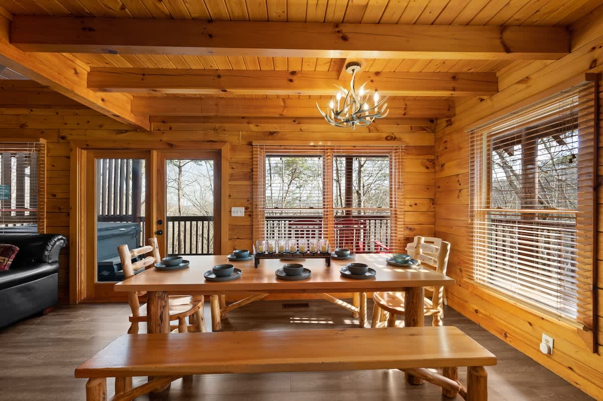 Dining room area comfortably seats eight (8), with seating for two (2) more at the bar = 10 total dining spots!