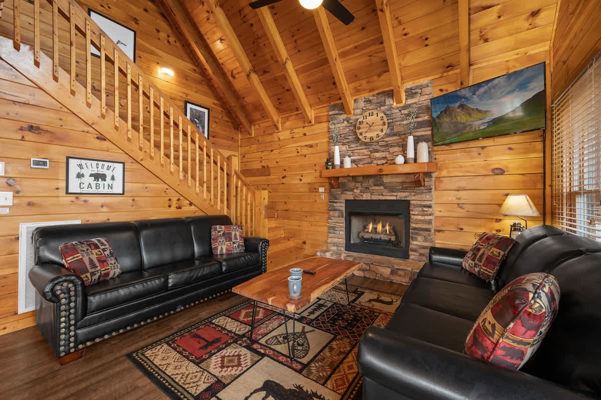 Warm and cozy living room area!