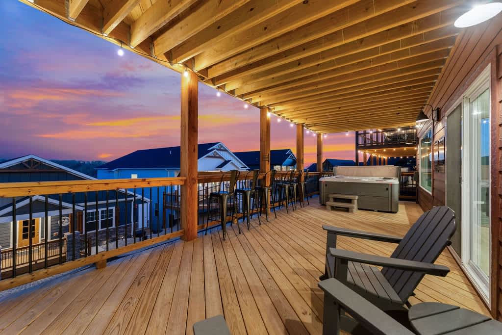 Twilight View at Lower Level Deck!