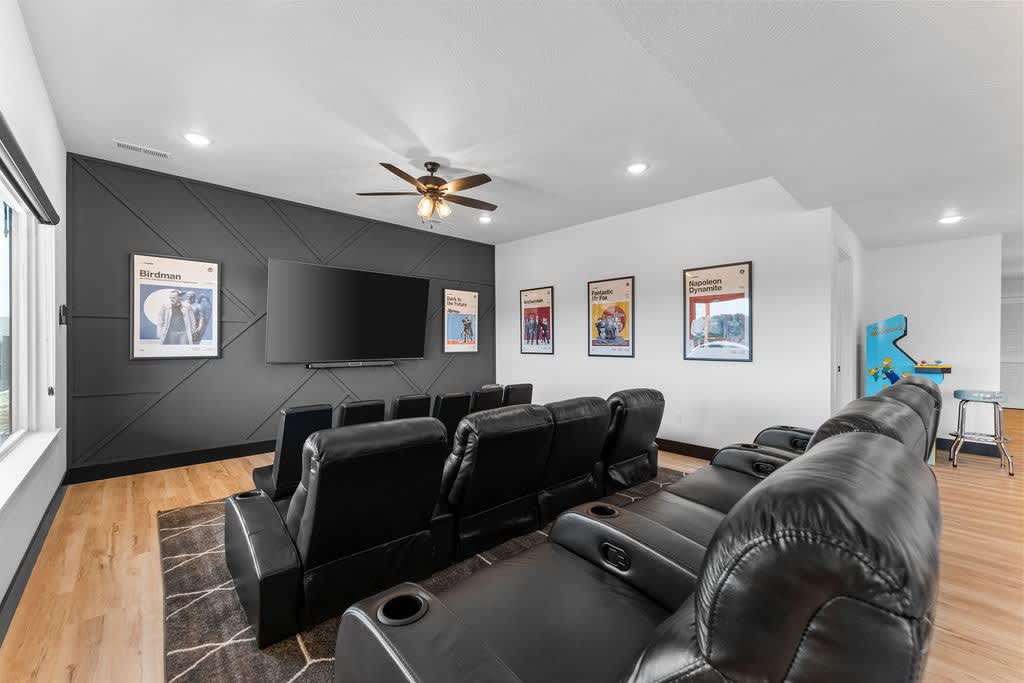 Theater Room that seats 14 for movie time!