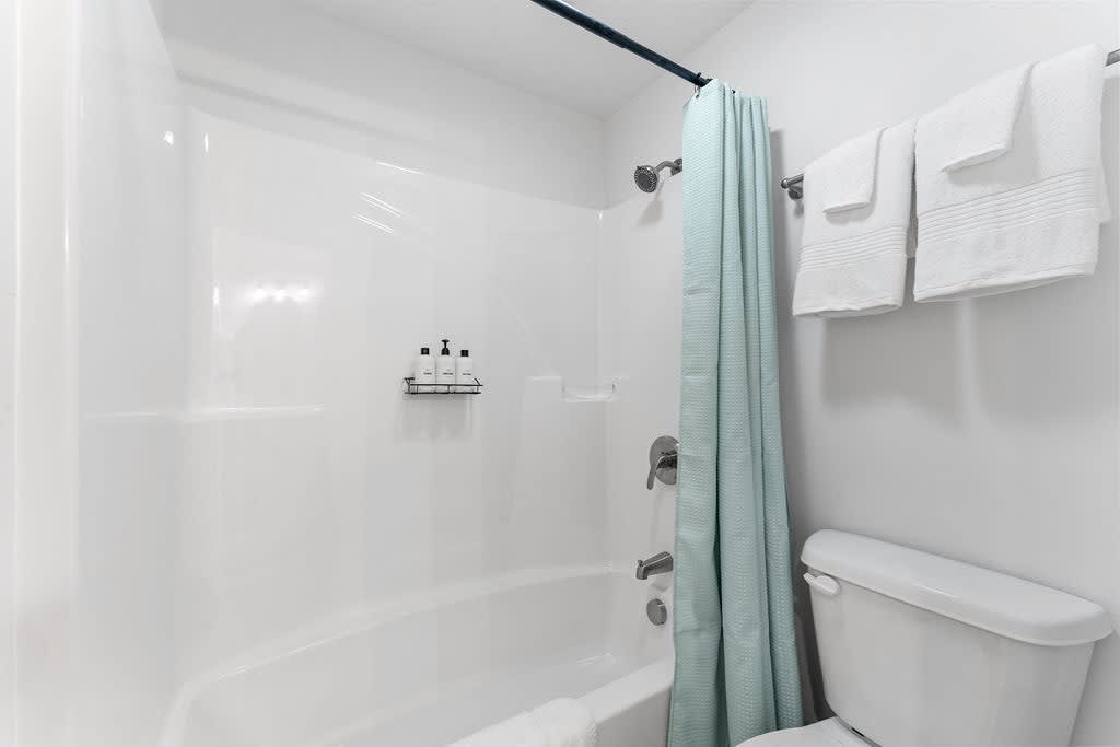 Attached bathroom with bath tub for the kiddos!  Every bedroom has an attached bathroom!