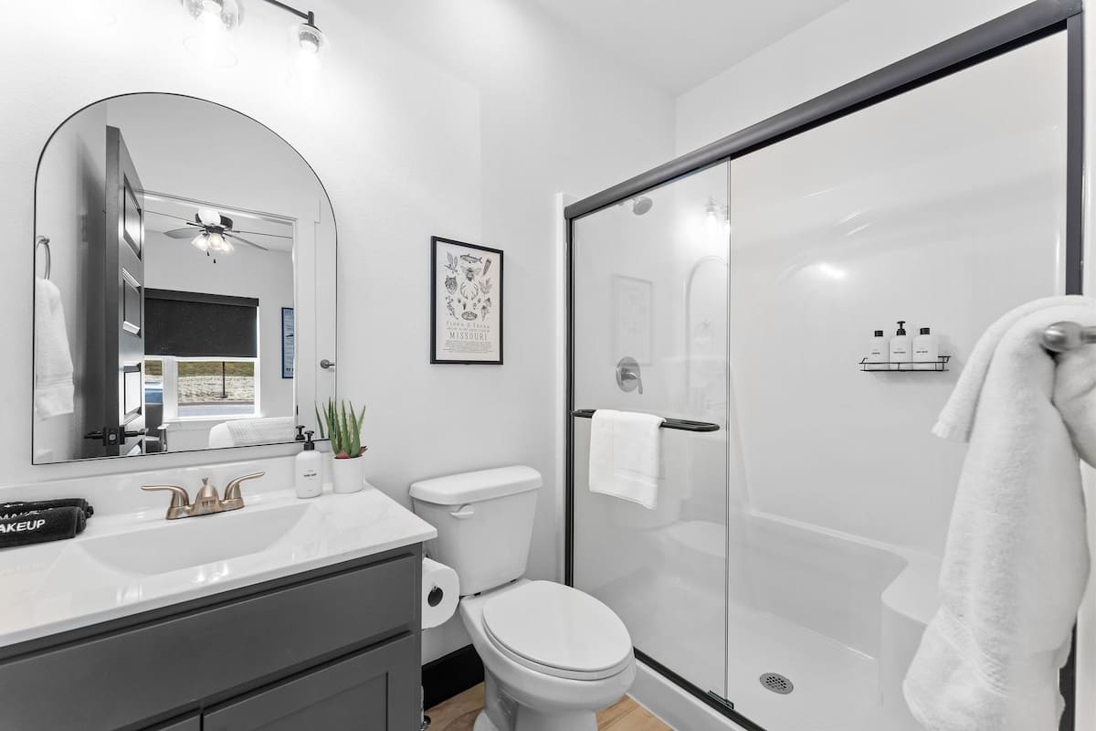 Jr. Primary attached Bathroom - note the Public Goods soaps!