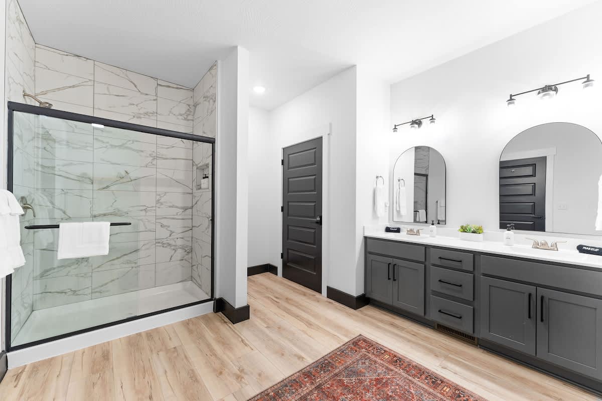 Beautifully tiled primary shower