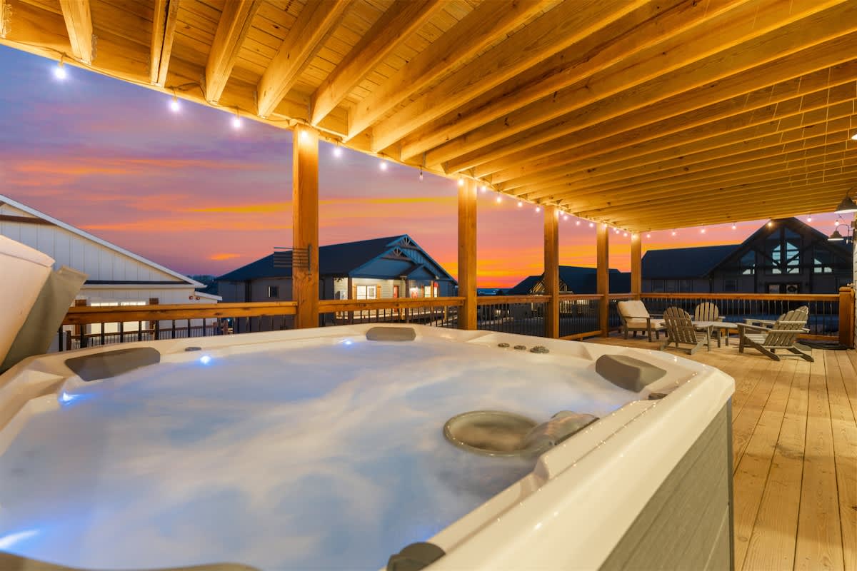 Lower Deck - Private Hot Tub and Outdoor Seating