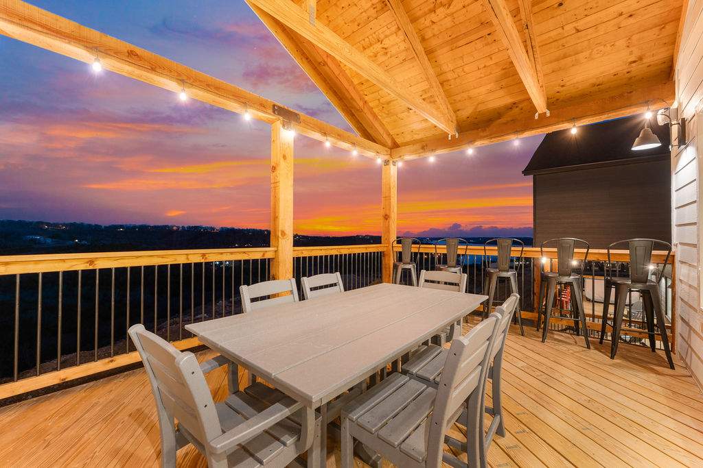 Outdoor dining with a view