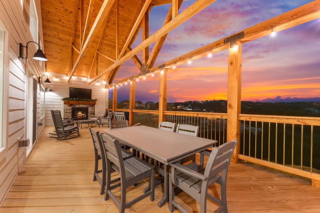 Outdoor dining with a view