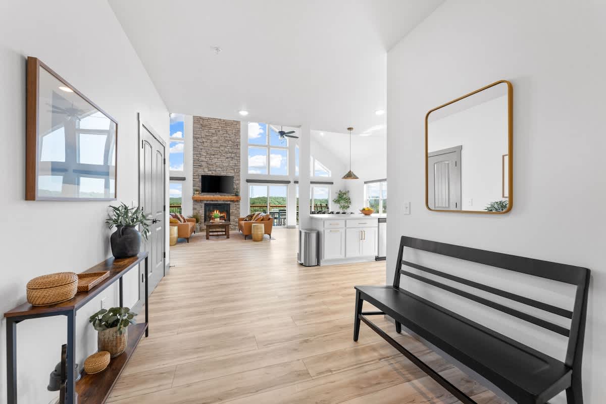 Front entryway to the open floor-plan with lots of space for your family to relax