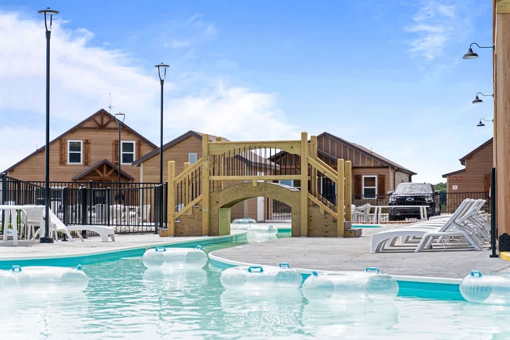 Lazy River directly in front of Outlaw Cove (The cabin is on the left side of this picture)