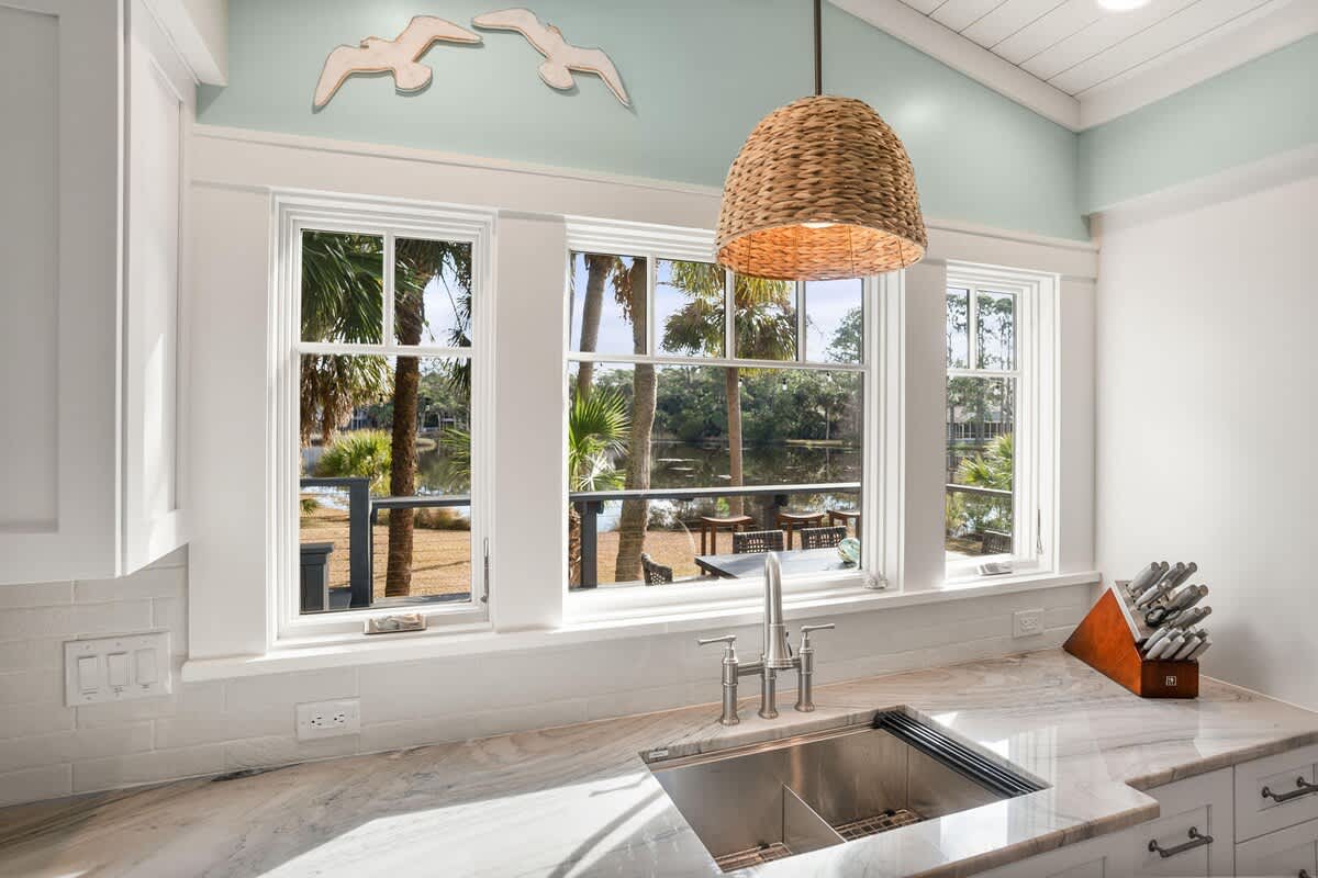 Kitchen Window with Views of the Lake