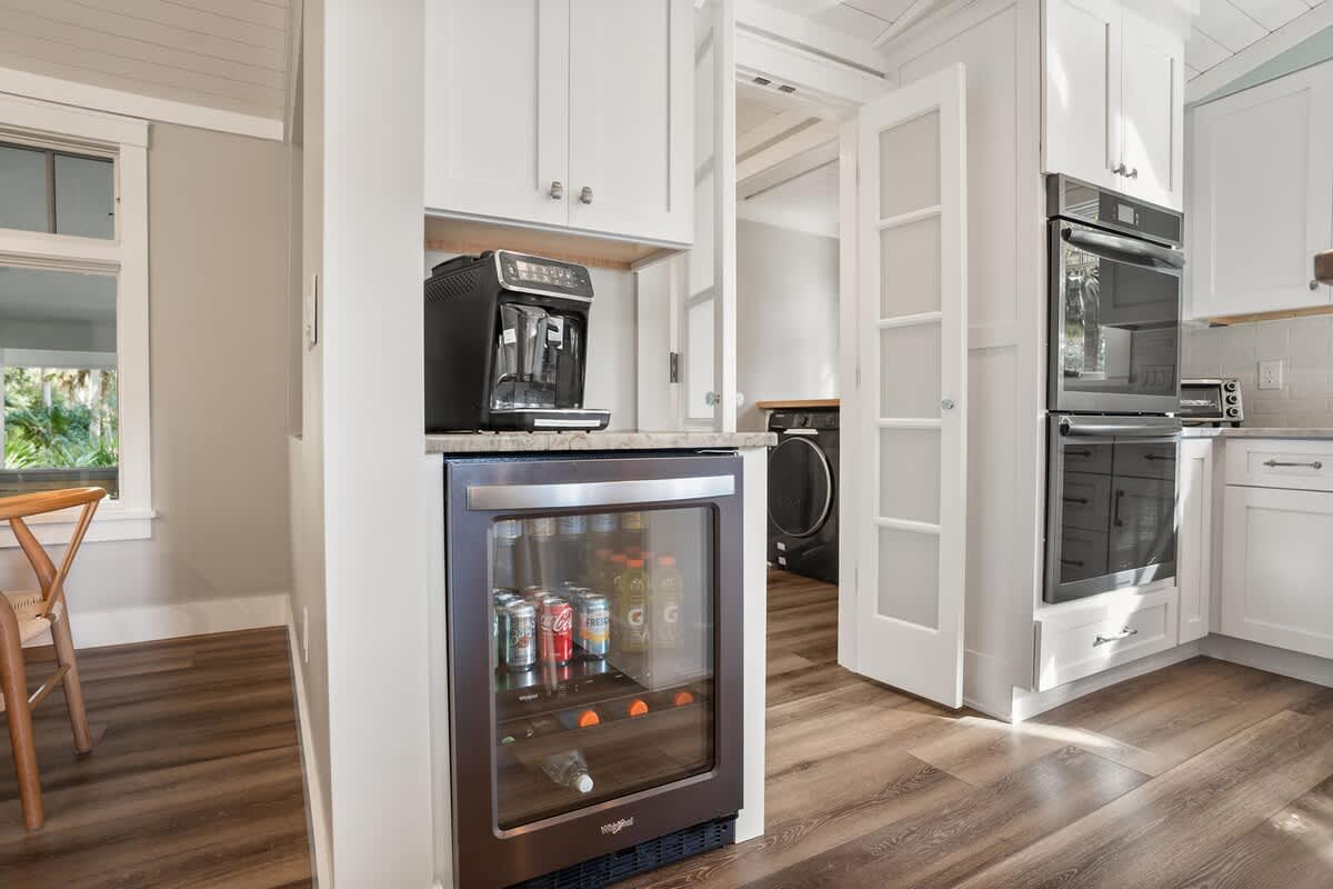 Beverage Fridge and Espresso Machine