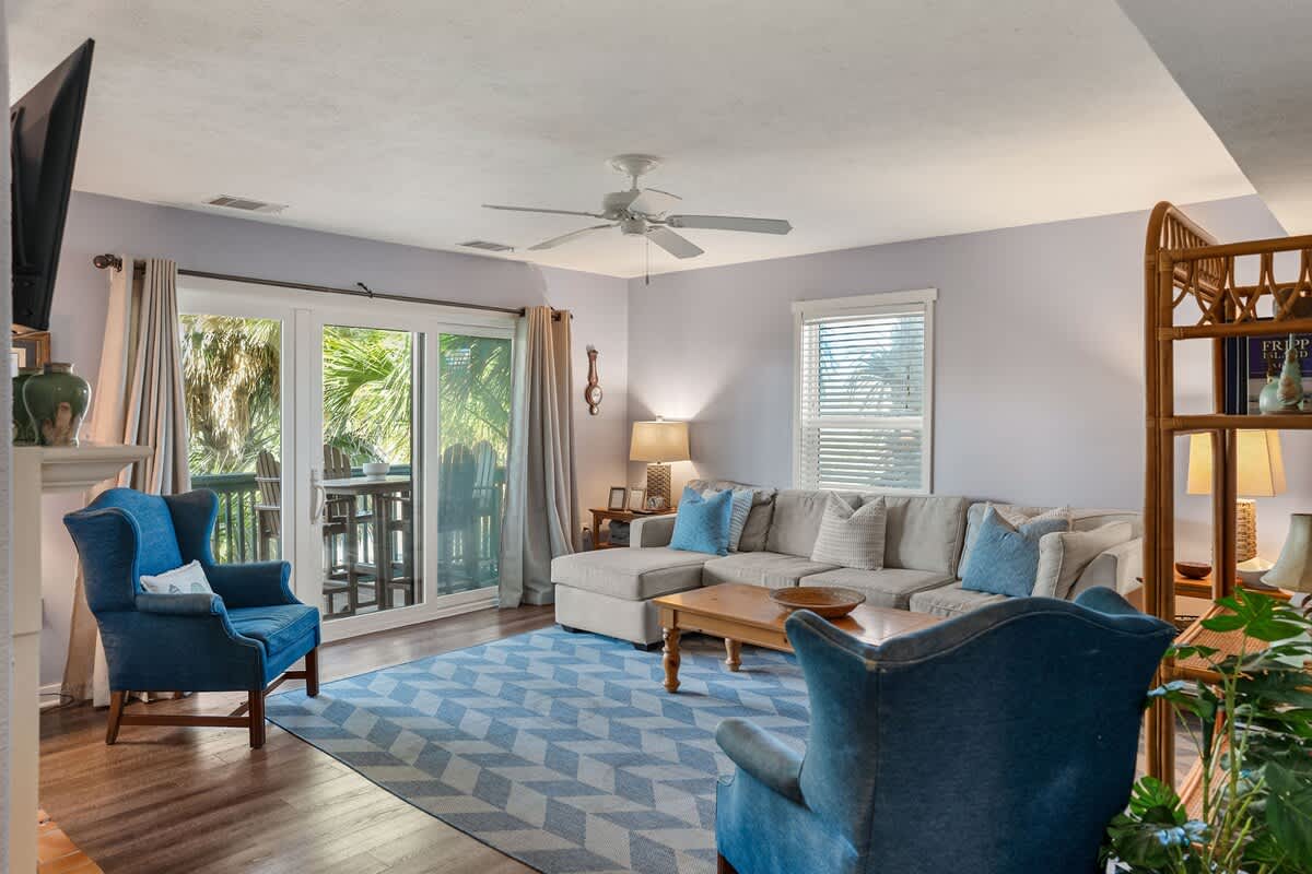 Open concept living and dining rooms