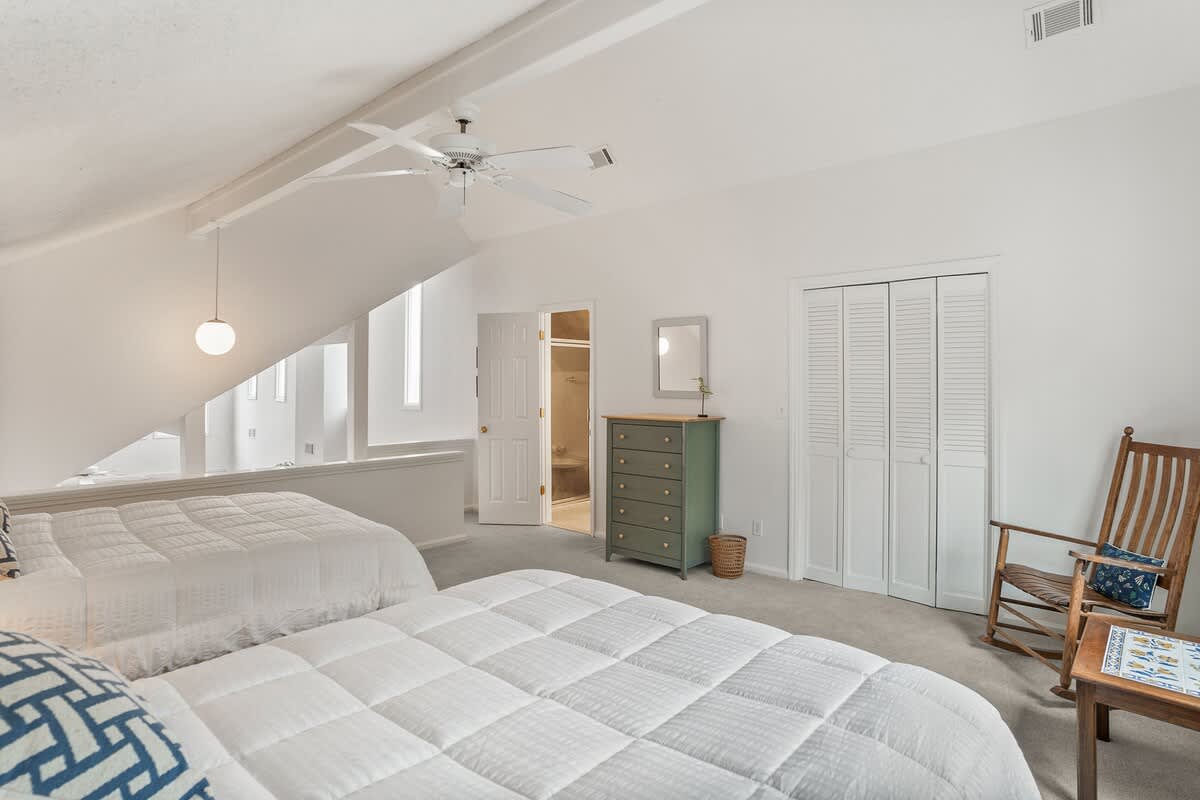 Double Queen Beds in Loft. (Please note this is not enclosed)