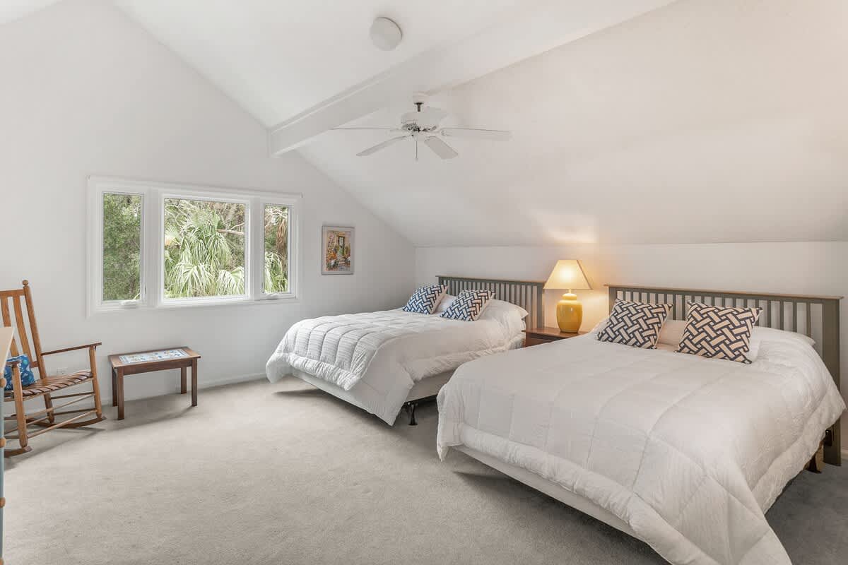 Double Queen Beds in Loft. (Please note this is not enclosed)