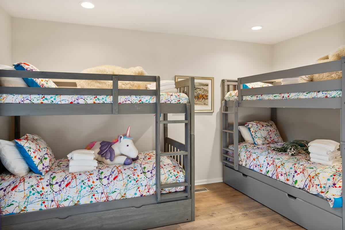 2 Sets of Bunk Beds with Trundles 