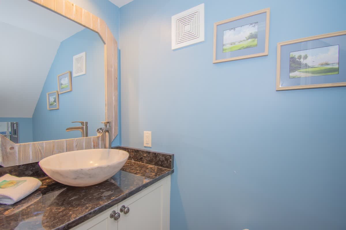 1st Level Half Bath in Hallway