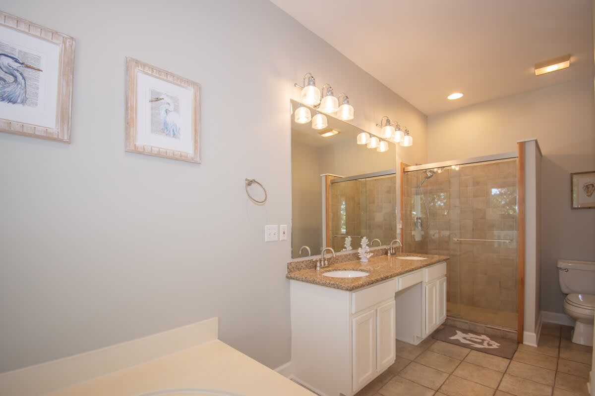 Primary Bathroom with Soaking Tub and Separate Shower