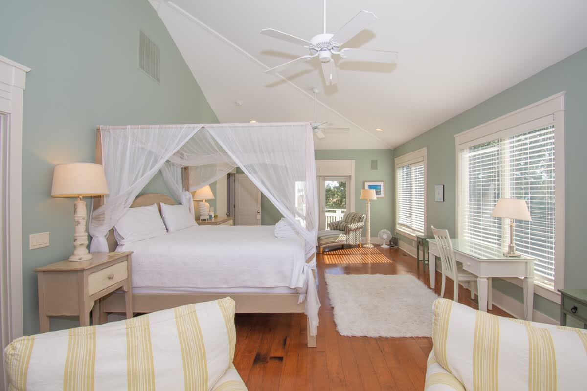 3rd Level Primary Bedroom 1 with King Bed and Full En Suite Bathroom