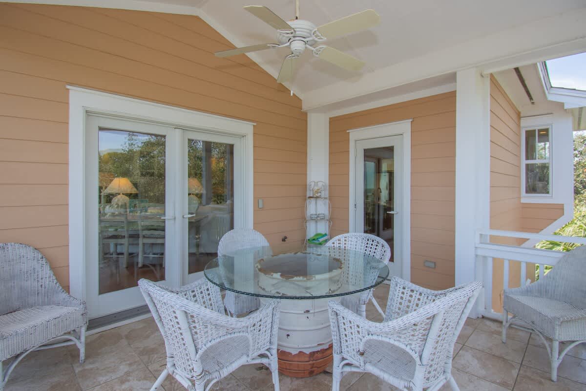 Ocean View Porch off Kitchen and Living Room