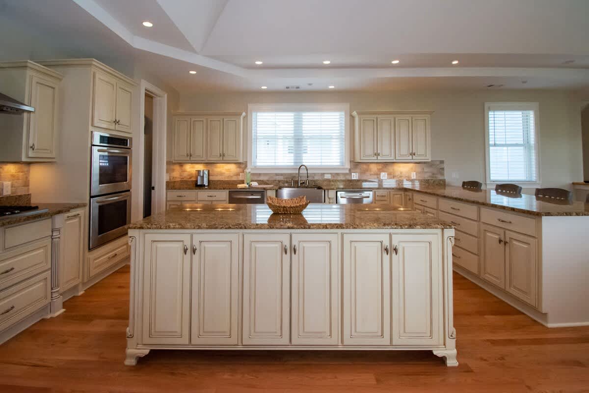 Massive open concept kitchen, dining and living room area