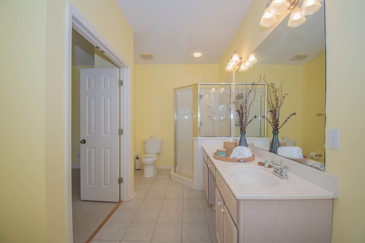 Primary En Suite Bathroom with Soaking Tub and Separate Shower