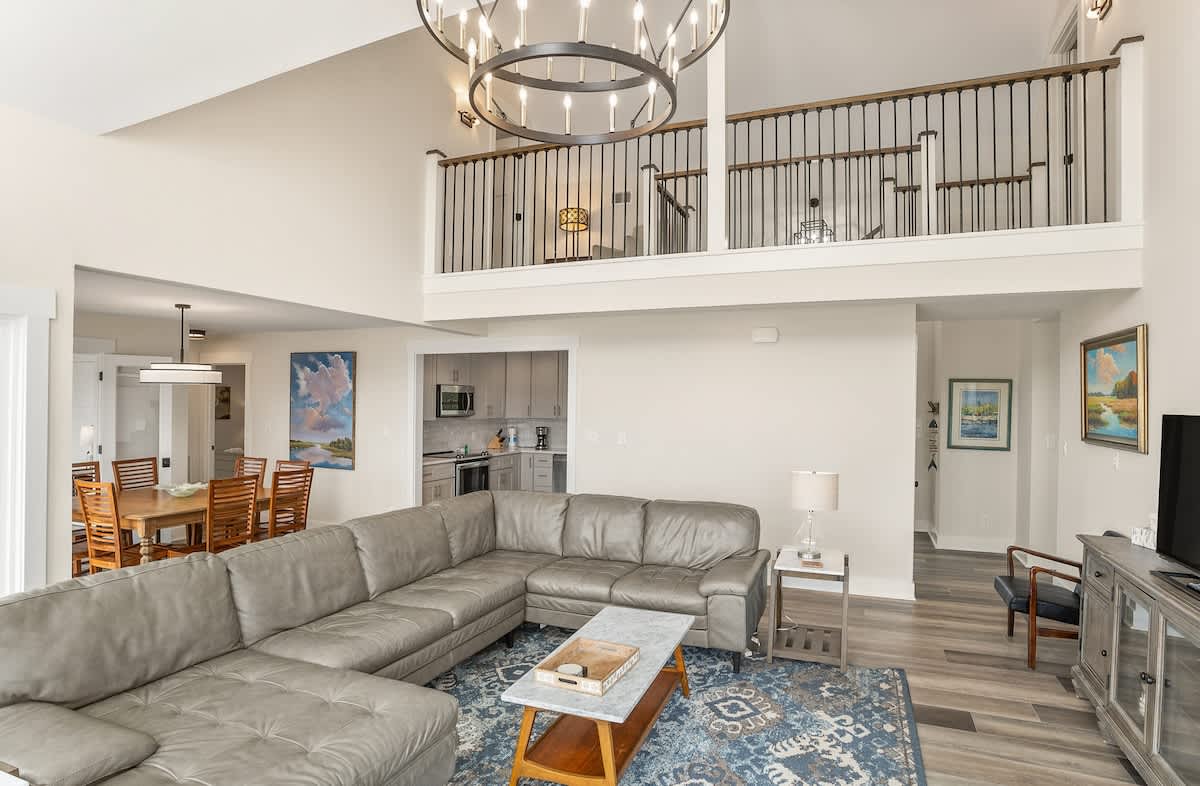 Living Area Opens Onto an Expansive Oceanfront Deck