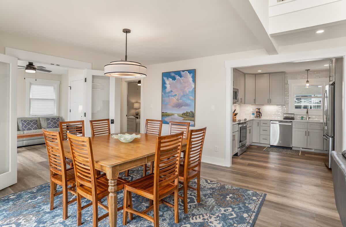 Dining Area Opens Onto an Expansive Oceanfront Deck