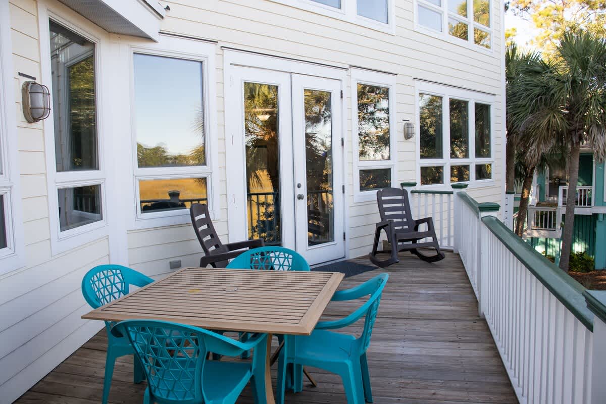 Back Deck with Marsh and Ocean Views