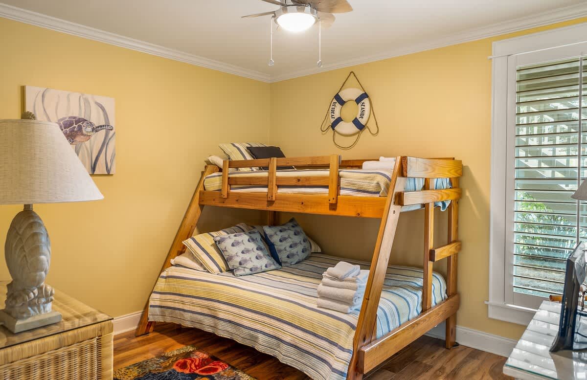 Guest Bedroom with Twin over Double Bunkbed