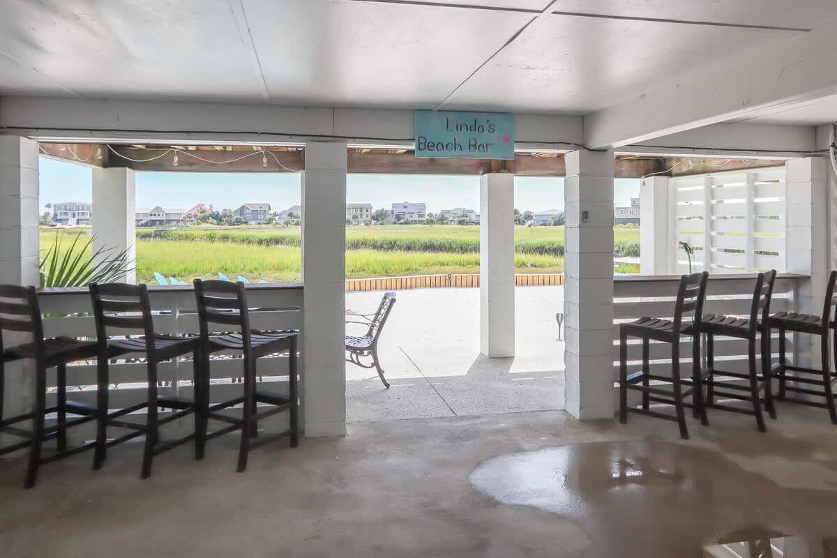 Garage with Six-Top Island