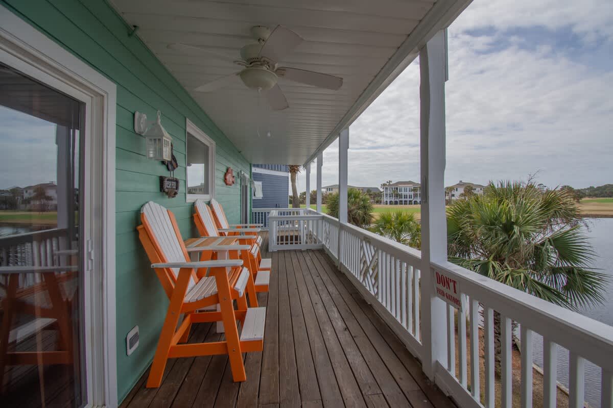 Back deck with gorgeous views
