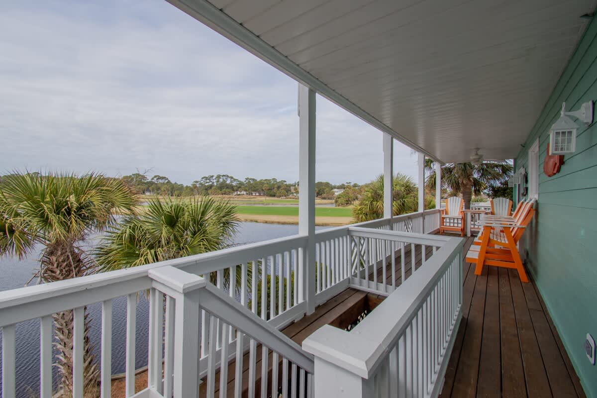 Back deck with gorgeous views