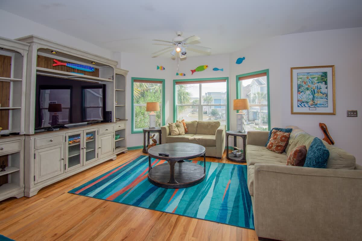 Comfortable, open concept living area