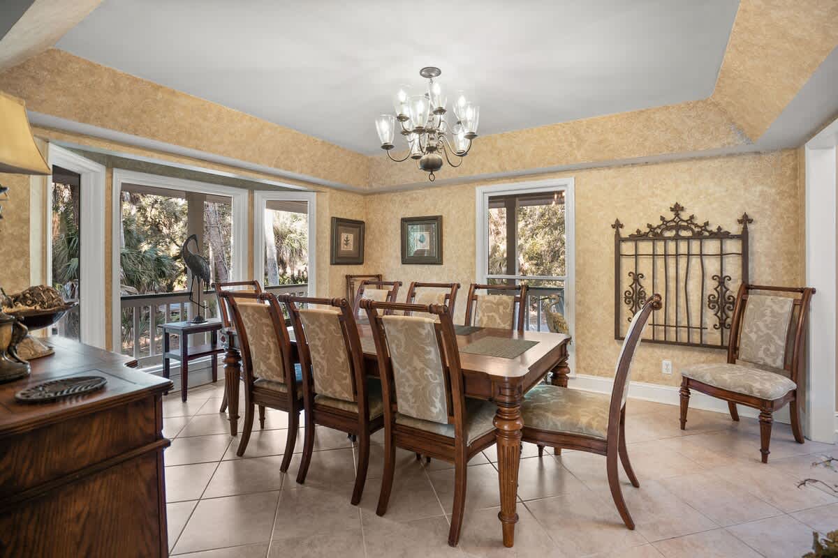 Formal Dining Room with Additional Fridge.