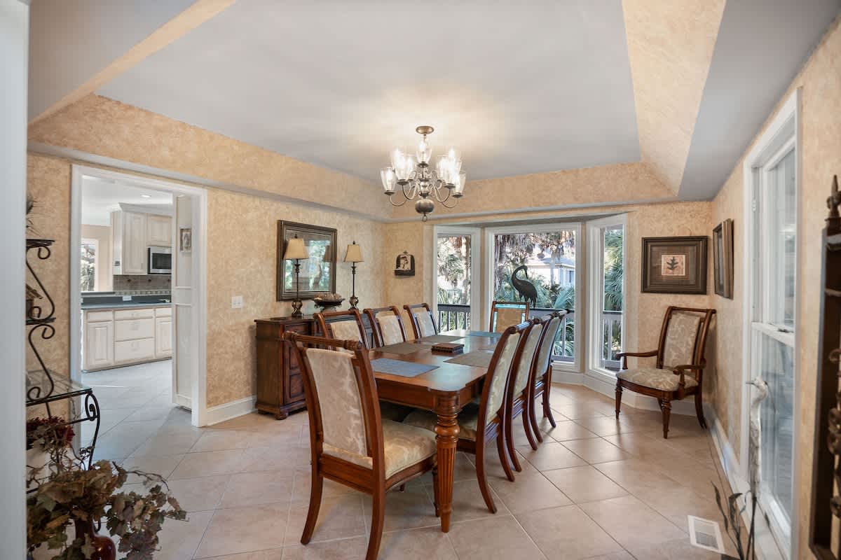 Formal Dining Room with Additional Fridge.
