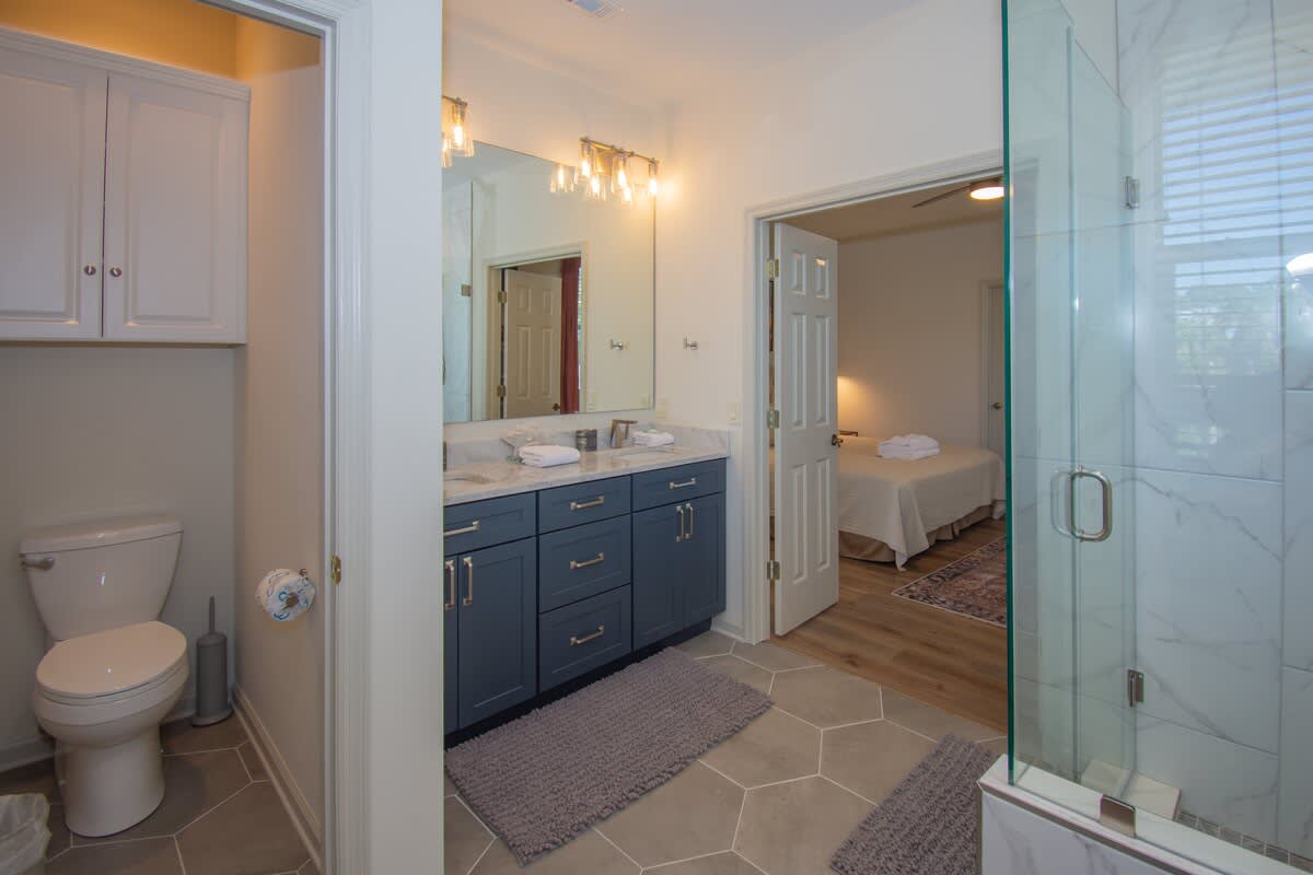 Second floor primary bedroom with en suite bathroom