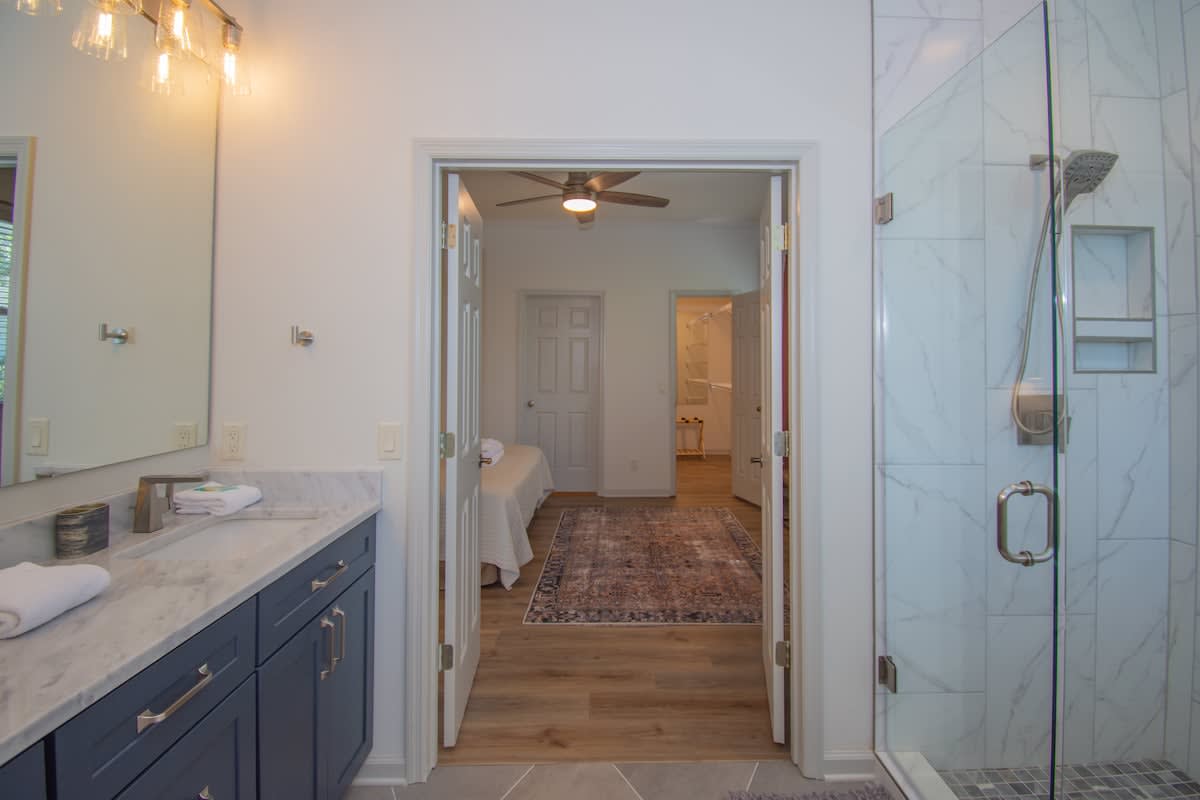 Second floor primary bedroom with en suite bathroom