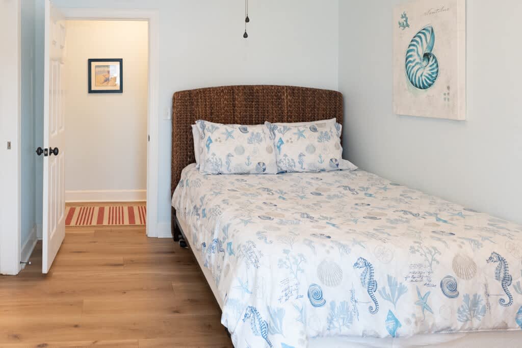 Guest Bedroom 1 with Queen Bed and Full En Suite Bathroom