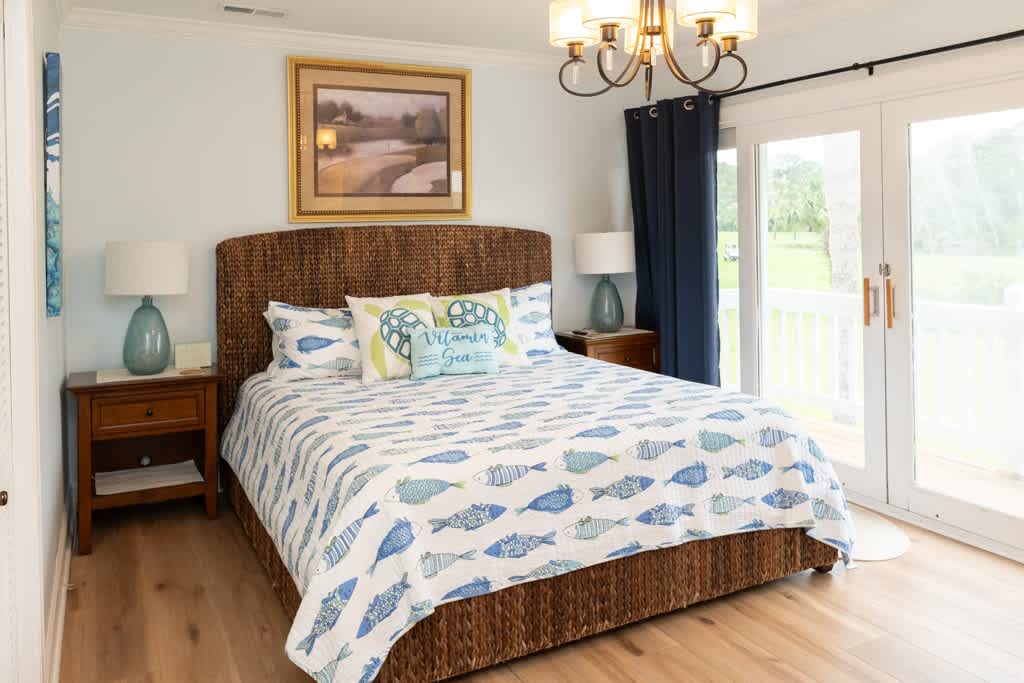 Primary 1 Bedroom with King Bed and Golf Front Balcony