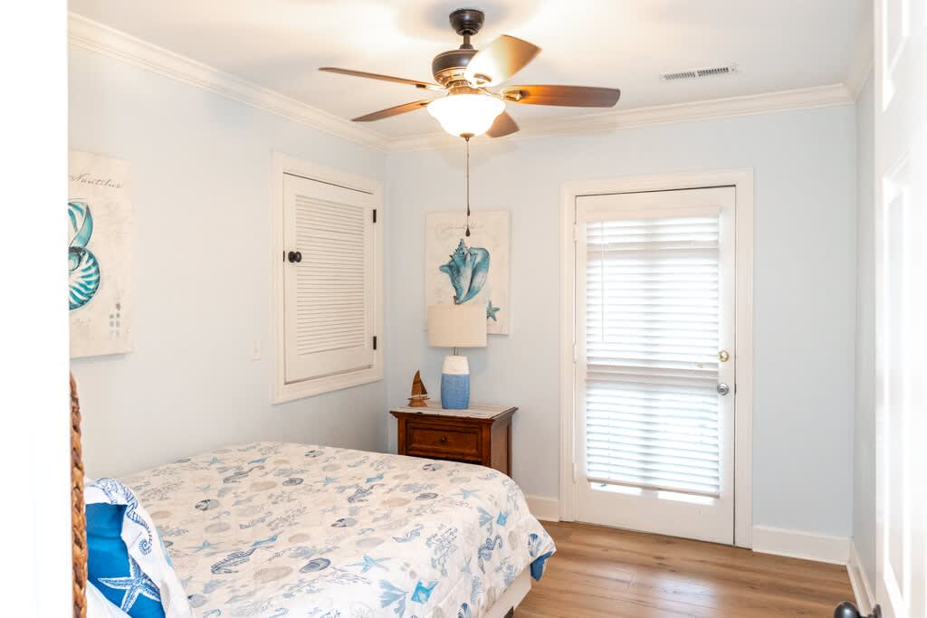 Guest Bedroom 1 with Queen Bed and Full En Suite Bathroom