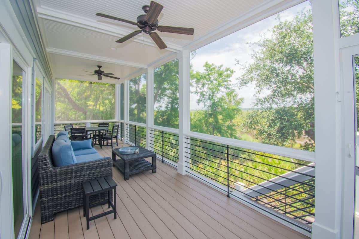 Back Balcony off Dining Room and Living Room 
