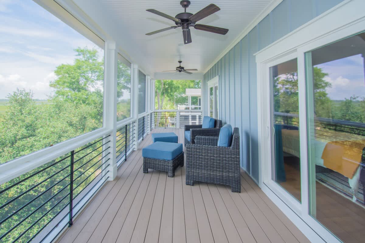 Back Balcony off Primary and Twin Guest Bedroom 