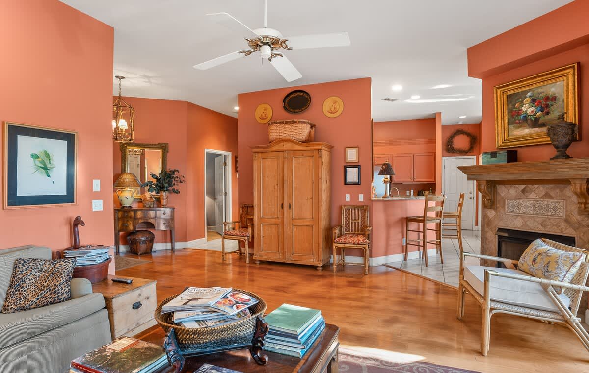 Living Room with Access to Back Deck 