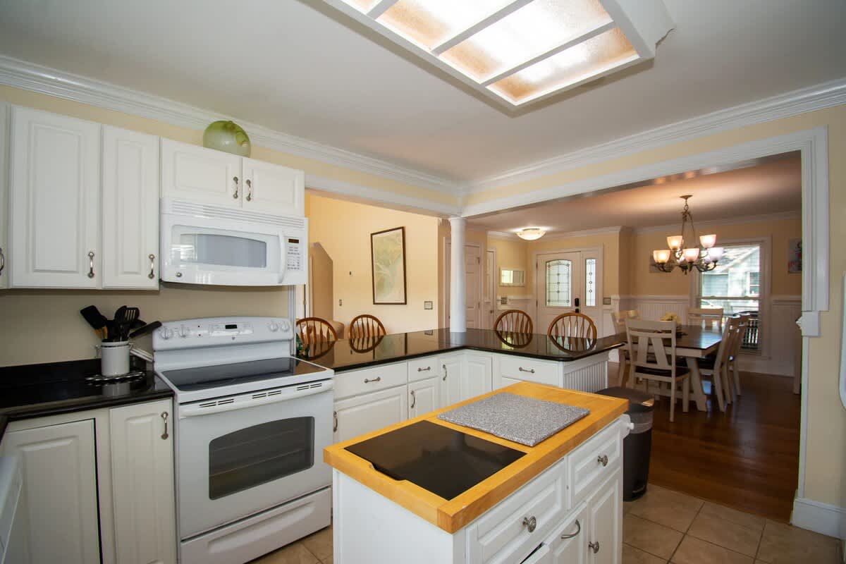 Well-equipped kitchen with island