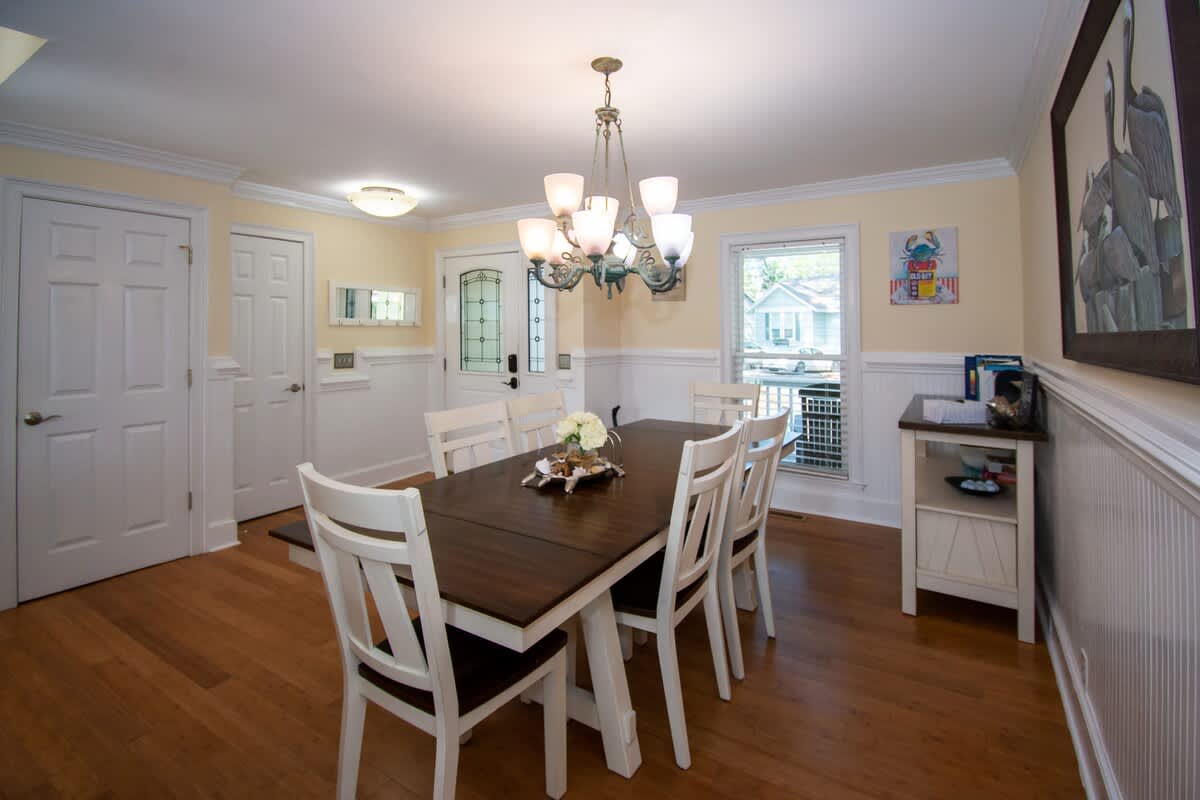 Spacious dining room