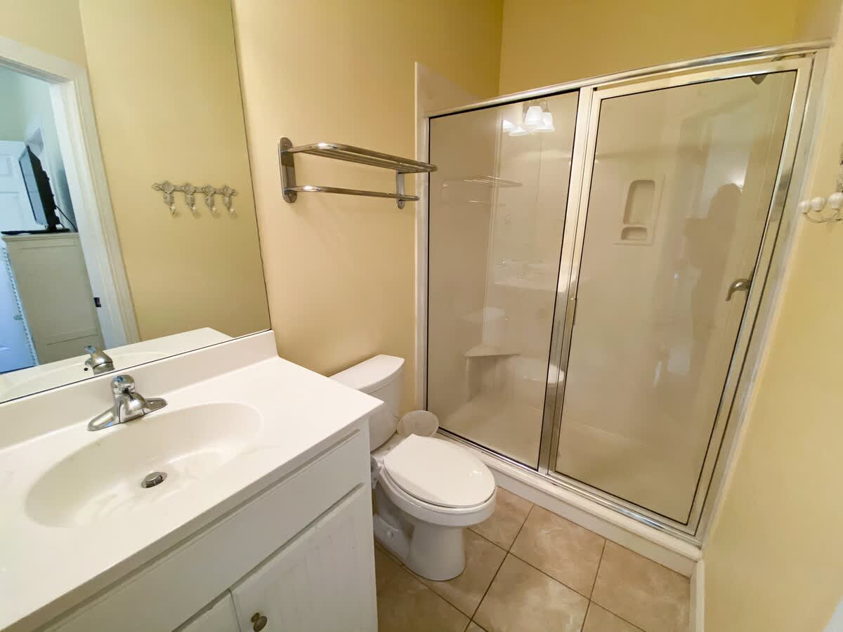 Attached to Guest Bedroom, stand-up shower