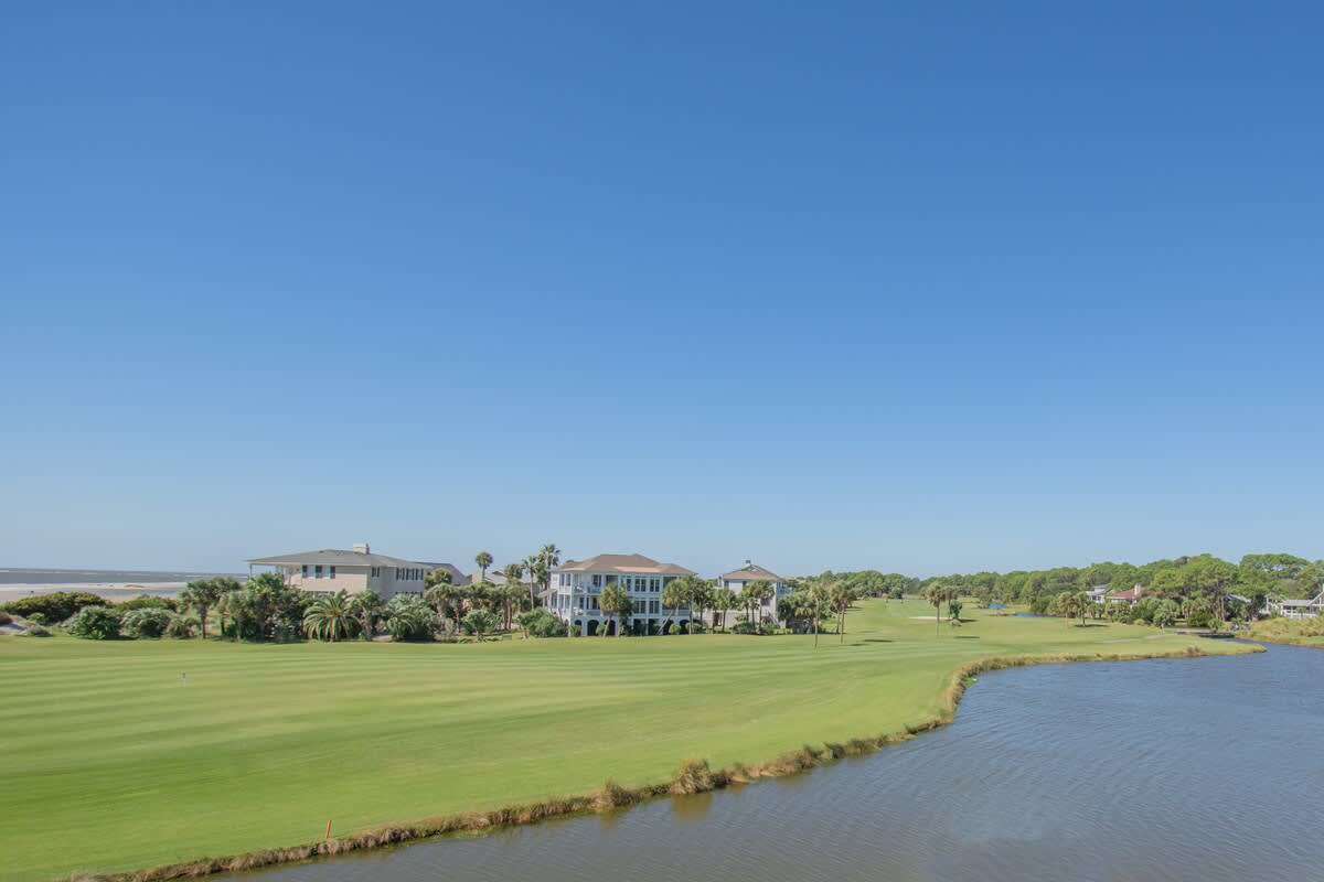 Stunning golf course and ocean views from the back porch