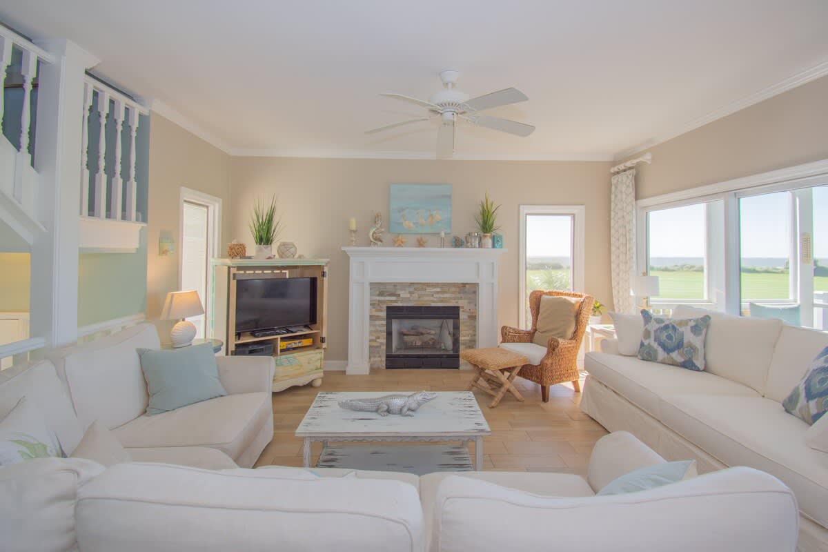 Spacious, open concept living area